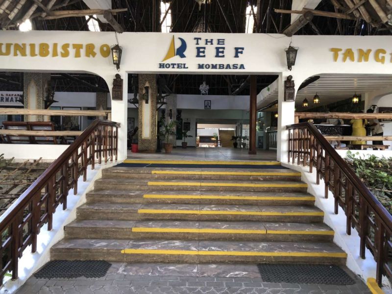 Reef Hotel Mombasa entrance area