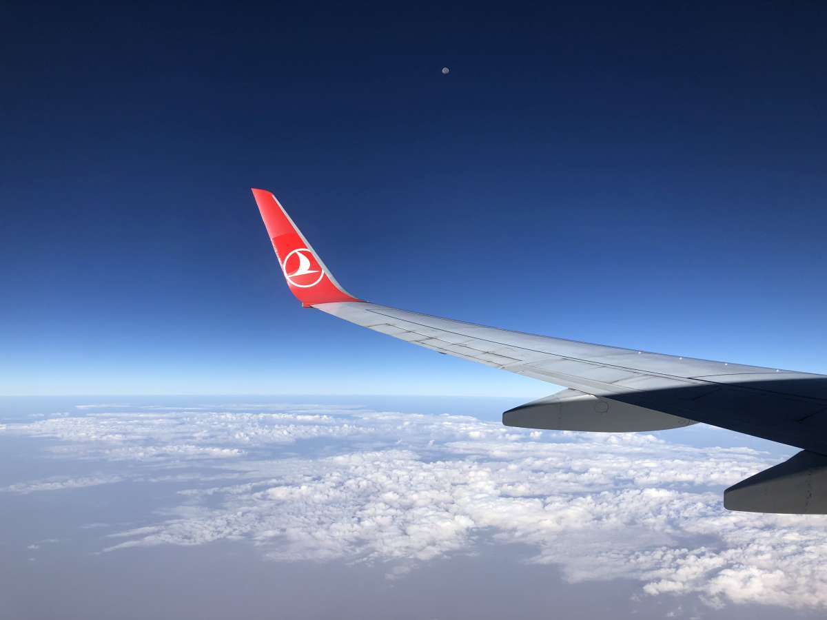 Flugzeug Turkish Airlines Flug von Istanbul nach Nairobi