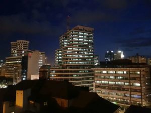 Nairobi CBD bei Nacht